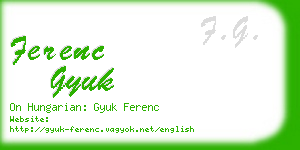 ferenc gyuk business card